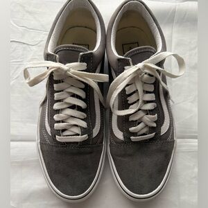 Vans Gray and White Tennis Shoes - Size W 9 / M 7.5